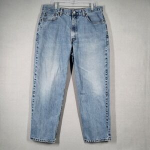 Levi's 505 Jeans Mens 38x30 Blue Regular Fit Straight Leg Denim